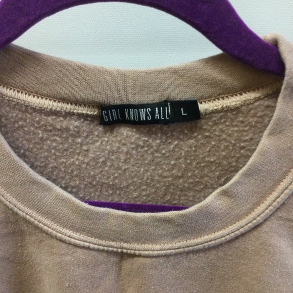 Girl Knows all Montego Bay Sand Sweatshirt L - Picture 4 of 5